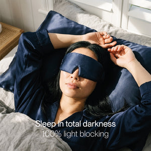 Navy Silk Sleep Mask